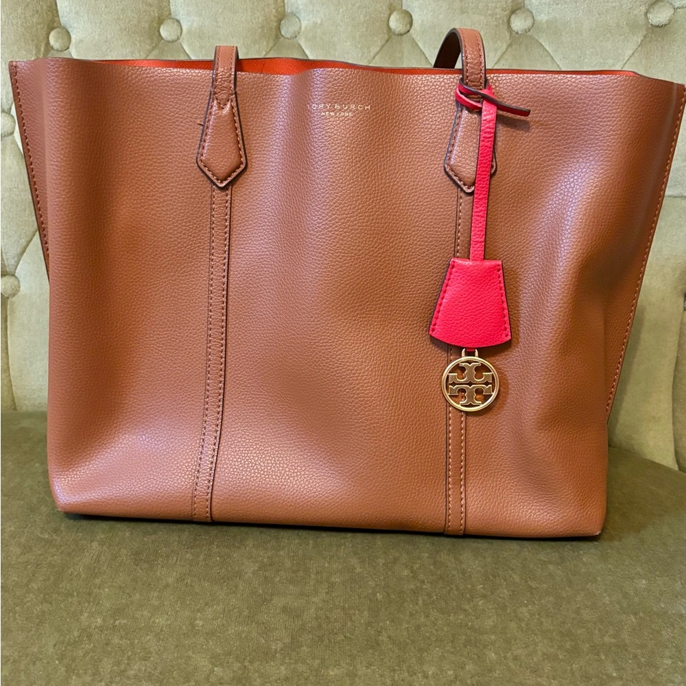 Tory Burch Perry Tote- Brown Leather